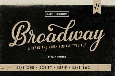 Broadway script font free